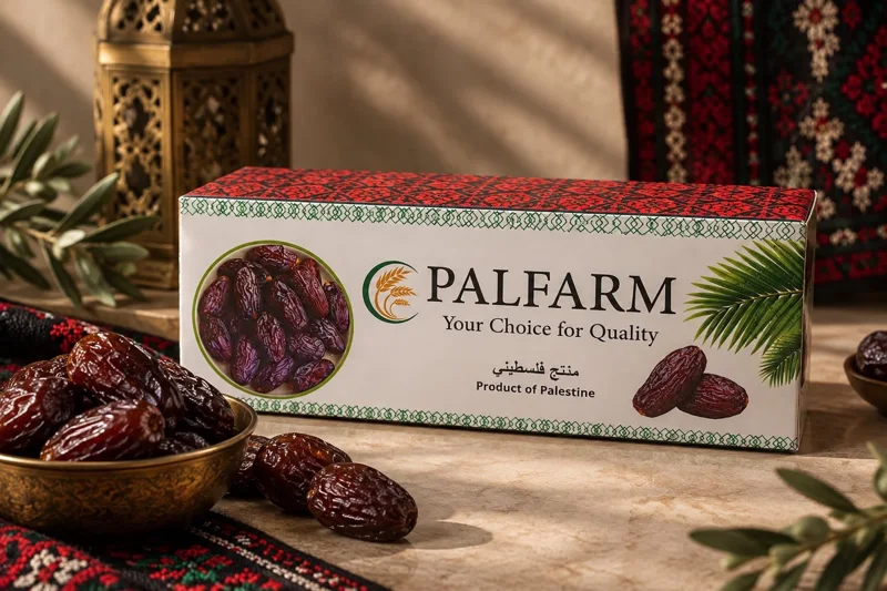 تفاصيل العلامة والنقوش الأصلية على بوكس PALFARM
